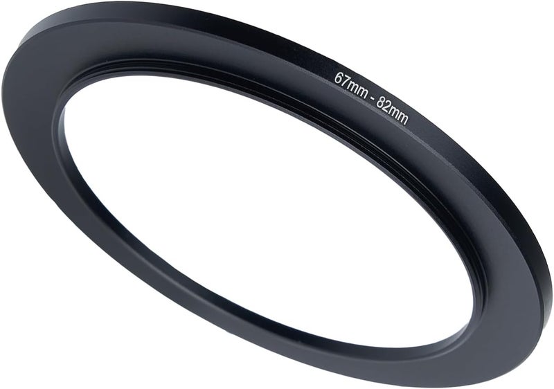 GZNLY 67mm to 82mm Step-up Adapter Rings Filter Adapter Black Metal Step Down Filter Ring Adapter Compatible with All Brand UV CPL ND Camera Lens Filter Stepping Rings (67mm-82mm) - Image 1